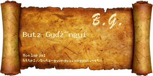 Butz Gyöngyi névjegykártya